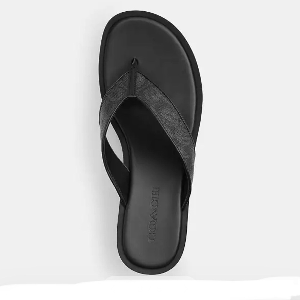 💎Coach Leather Thong Sandals